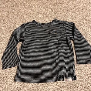GAP Black and White Striped Long Sleeve Tee